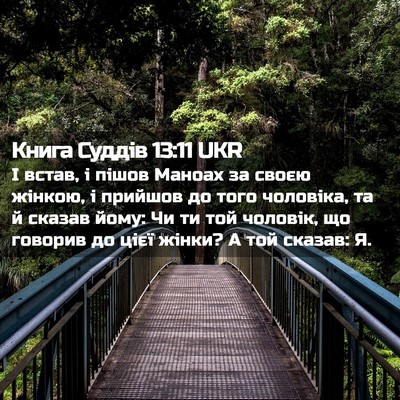 Picture 02 - Книга Суддів 13:11 UKR - І встав, і пішов Маноах за - Bible Verse Picture