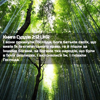 Picture 02 - Книга Суддів 2:12 UKR - І вони покинули Господа, - Bible Verse Picture