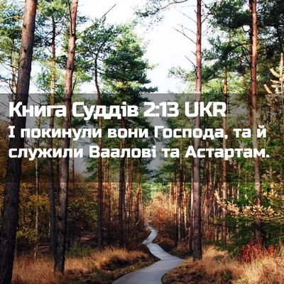 Picture 02 - Книга Суддів 2:13 UKR - І покинули вони Господа, та - Bible Verse Picture