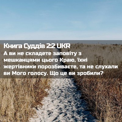 Picture 02 - Книга Суддів 2:2 UKR - А ви не складете заповіту з - Bible Verse Picture
