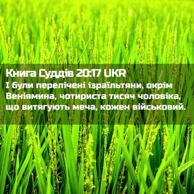 Picture 02 - Книга Суддів 20:17 UKR - І були перелічені - Bible Verse Picture
