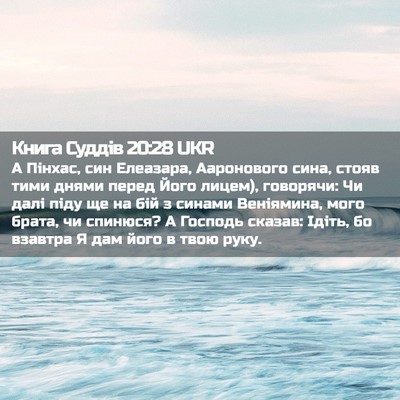 Picture 02 - Книга Суддів 20:28 UKR - А Пінхас, син Елеазара, - Bible Verse Picture