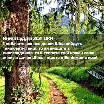 Picture 02 - Книга Суддів 21:21 UKR - І побачите, аж ось дочки - Bible Verse Picture