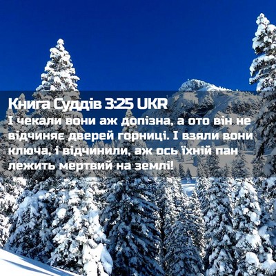 Picture 02 - Книга Суддів 3:25 UKR - І чекали вони аж допізна, а - Bible Verse Picture