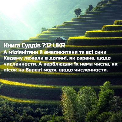 Picture 02 - Книга Суддів 7:12 UKR - А мідіянітяни й - Bible Verse Picture