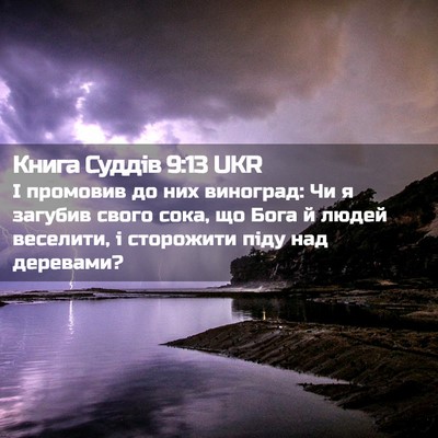 Picture 02 - Книга Суддів 9:13 UKR - І промовив до них виноград: - Bible Verse Picture