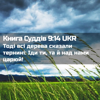 Picture 02 - Книга Суддів 9:14 UKR - Тоді всі дерева сказали - Bible Verse Picture