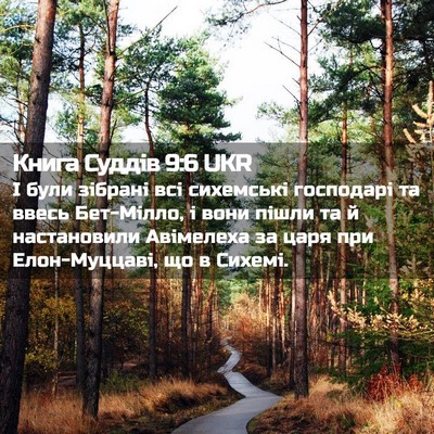 Picture 02 - Книга Суддів 9:6 UKR - І були зібрані всі - Bible Verse Picture