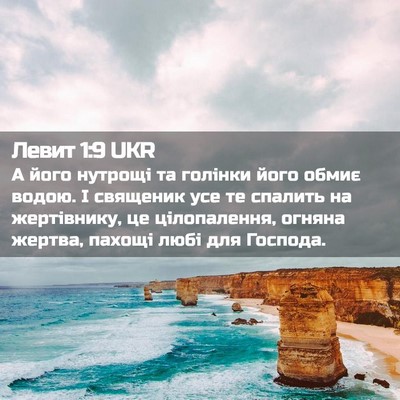 Picture 02 - Левит 1:9 UKR - А його нутрощі та голінки - Bible Verse Picture