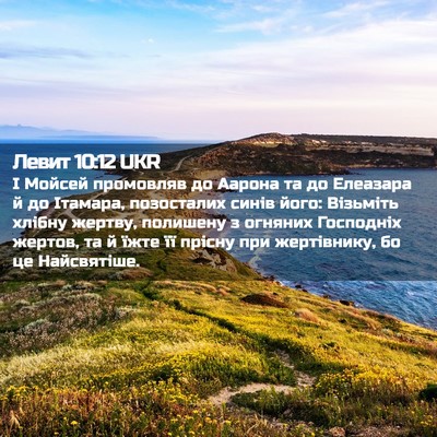 Picture 02 - Левит 10:12 UKR - І Мойсей промовляв до - Bible Verse Picture