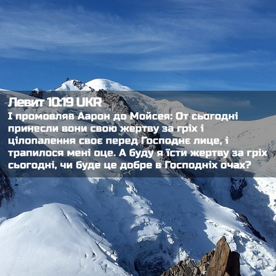 Picture 02 - Левит 10:19 UKR - І промовляв Аарон до - Bible Verse Picture