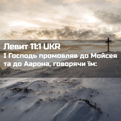 Picture 02 - Левит 11:1 UKR - І Господь промовляв до - Bible Verse Picture