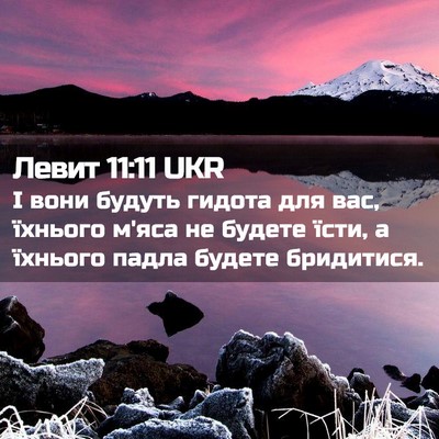 Picture 02 - Левит 11:11 UKR - І вони будуть гидота для - Bible Verse Picture