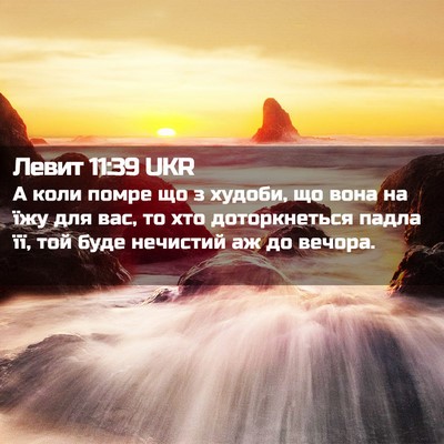 Picture 02 - Левит 11:39 UKR - А коли помре що з худоби, що - Bible Verse Picture