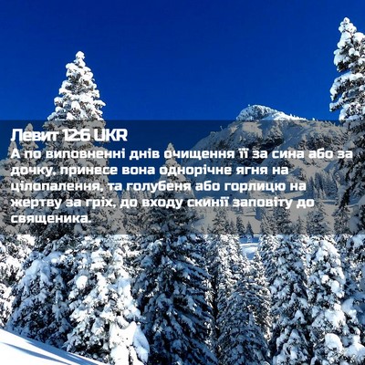Picture 02 - Левит 12:6 UKR - А по виповненні днів - Bible Verse Picture