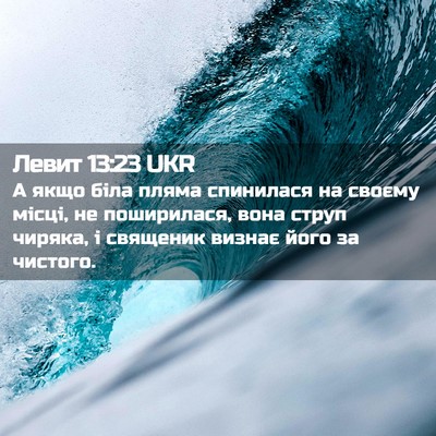 Picture 02 - Левит 13:23 UKR - А якщо біла пляма - Bible Verse Picture