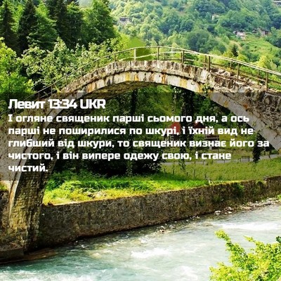 Picture 02 - Левит 13:34 UKR - І огляне священик парші - Bible Verse Picture
