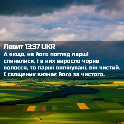 Picture 02 - Левит 13:37 UKR - А якщо, на його погляд - Bible Verse Picture