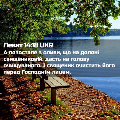 Picture 02 - Левит 14:18 UKR - А позостале з оливи, що на - Bible Verse Picture