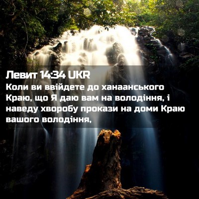 Picture 02 - Левит 14:34 UKR - Коли ви ввійдете до - Bible Verse Picture