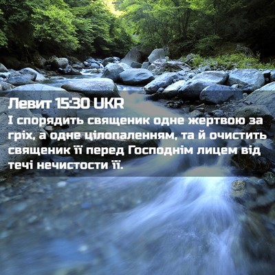 Picture 02 - Левит 15:30 UKR - І спорядить священик одне - Bible Verse Picture