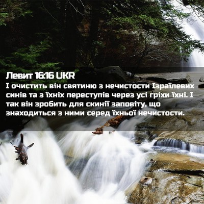 Picture 02 - Левит 16:16 UKR - І очистить він святиню з - Bible Verse Picture