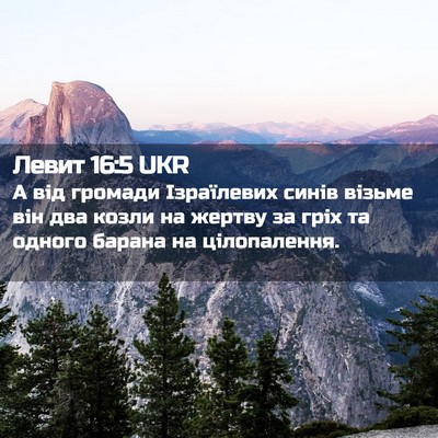 Picture 02 - Левит 16:5 UKR - А від громади Ізраїлевих - Bible Verse Picture