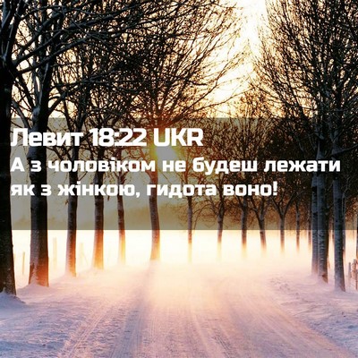 Picture 02 - Левит 18:22 UKR - А з чоловіком не будеш - Bible Verse Picture