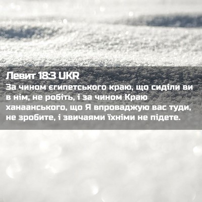 Picture 02 - Левит 18:3 UKR - За чином єгипетського - Bible Verse Picture