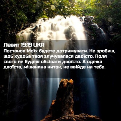 Picture 02 - Левит 19:19 UKR - Постанов Моїх будете - Bible Verse Picture