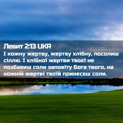 Picture 02 - Левит 2:13 UKR - І кожну жертву, жертву - Bible Verse Picture