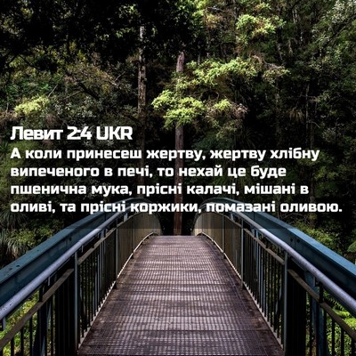 Picture 02 - Левит 2:4 UKR - А коли принесеш жертву, - Bible Verse Picture