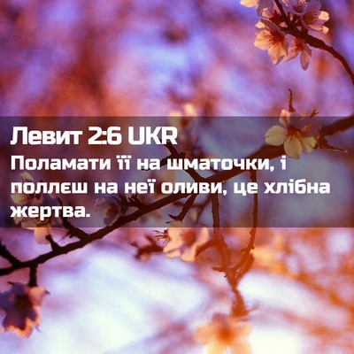Picture 02 - Левит 2:6 UKR - Поламати її на шматочки, і - Bible Verse Picture