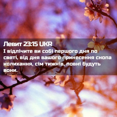 Picture 02 - Левит 23:15 UKR - І відлічите ви собі - Bible Verse Picture