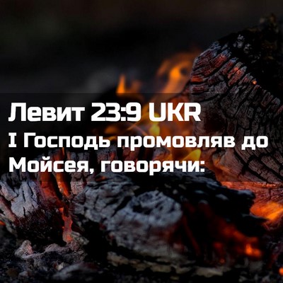 Picture 02 - Левит 23:9 UKR - І Господь промовляв до - Bible Verse Picture