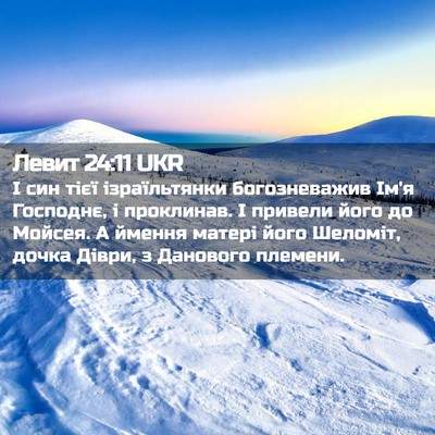 Picture 02 - Левит 24:11 UKR - І син тієї ізраїльтянки - Bible Verse Picture