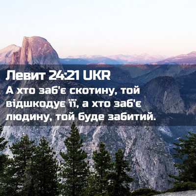 Picture 02 - Левит 24:21 UKR - А хто заб'є скотину, той - Bible Verse Picture