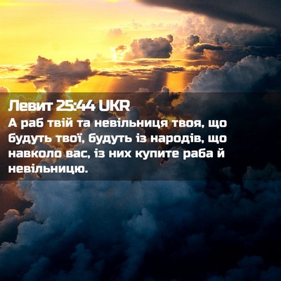 Picture 02 - Левит 25:44 UKR - А раб твій та невільниця - Bible Verse Picture