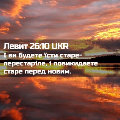 Picture 02 - Левит 26:10 UKR - І ви будете їсти - Bible Verse Picture