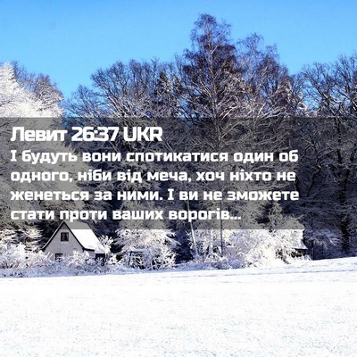 Picture 02 - Левит 26:37 UKR - І будуть вони спотикатися - Bible Verse Picture