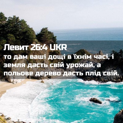 Picture 02 - Левит 26:4 UKR - то дам ваші дощі в їхнім - Bible Verse Picture