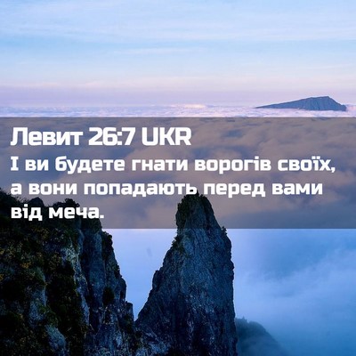 Picture 02 - Левит 26:7 UKR - І ви будете гнати ворогів - Bible Verse Picture