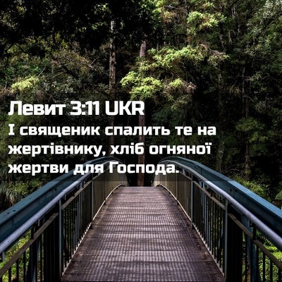 Picture 02 - Левит 3:11 UKR - І священик спалить те на - Bible Verse Picture