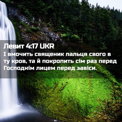 Picture 02 - Левит 4:17 UKR - І вмочить священик пальця - Bible Verse Picture