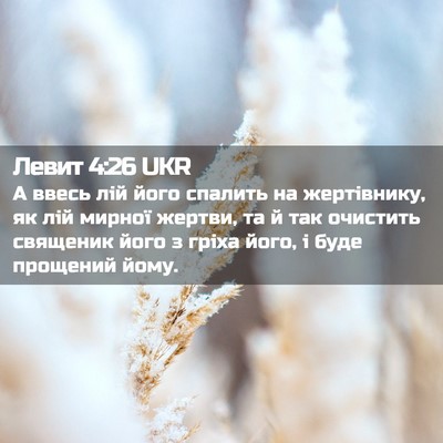 Picture 02 - Левит 4:26 UKR - А ввесь лій його спалить на - Bible Verse Picture