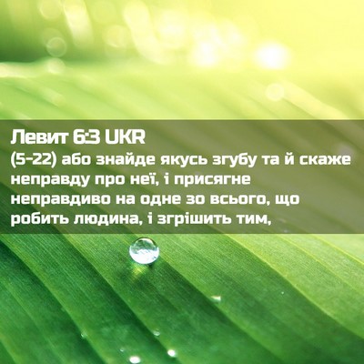 Picture 02 - Левит 6:3 UKR - (5-22) або знайде якусь згубу - Bible Verse Picture