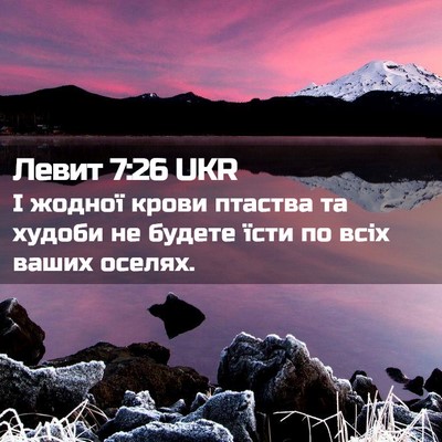 Picture 02 - Левит 7:26 UKR - І жодної крови птаства та - Bible Verse Picture