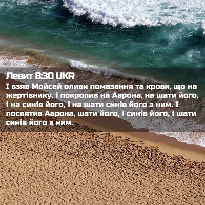Picture 02 - Левит 8:30 UKR - І взяв Мойсей оливи - Bible Verse Picture
