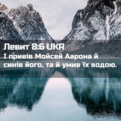 Picture 02 - Левит 8:6 UKR - І привів Мойсей Аарона й - Bible Verse Picture