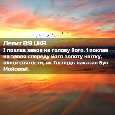 Picture 02 - Левит 8:9 UKR - І поклав завоя на голову - Bible Verse Picture